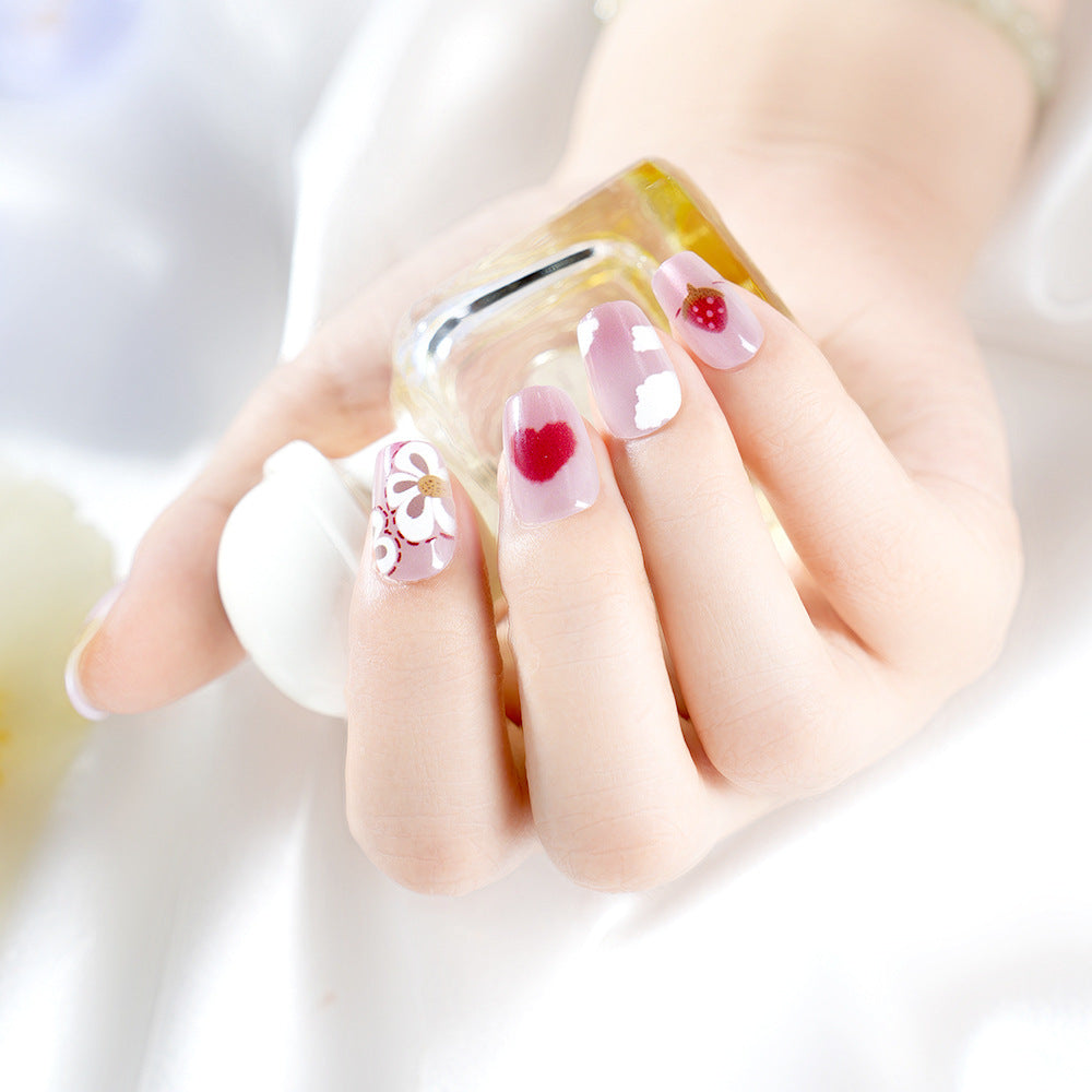 Künstlerisches Floral-Muster Aufkleber-Nagelset Karnz