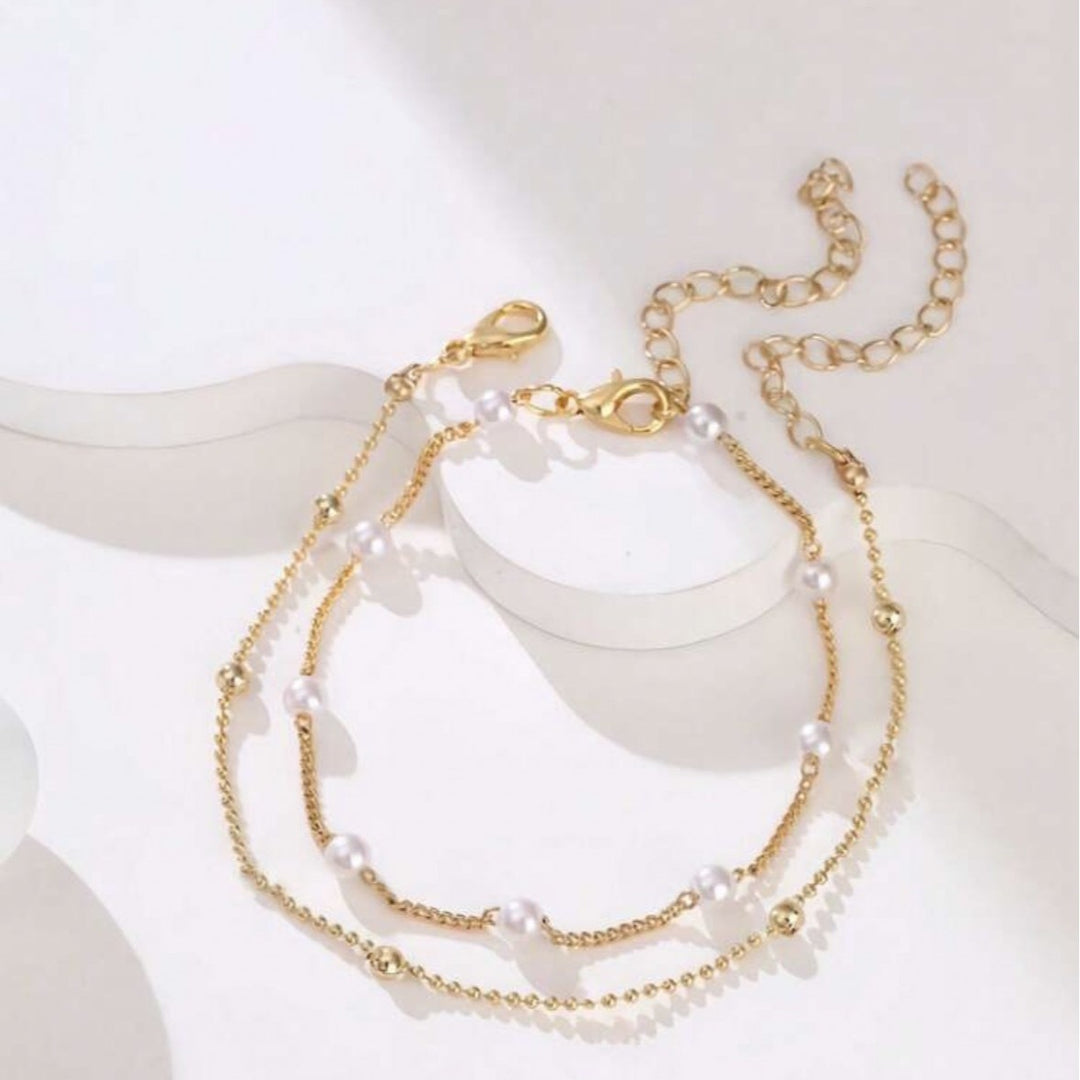 Verstellbares Perlen-Charm-Armband Karnz