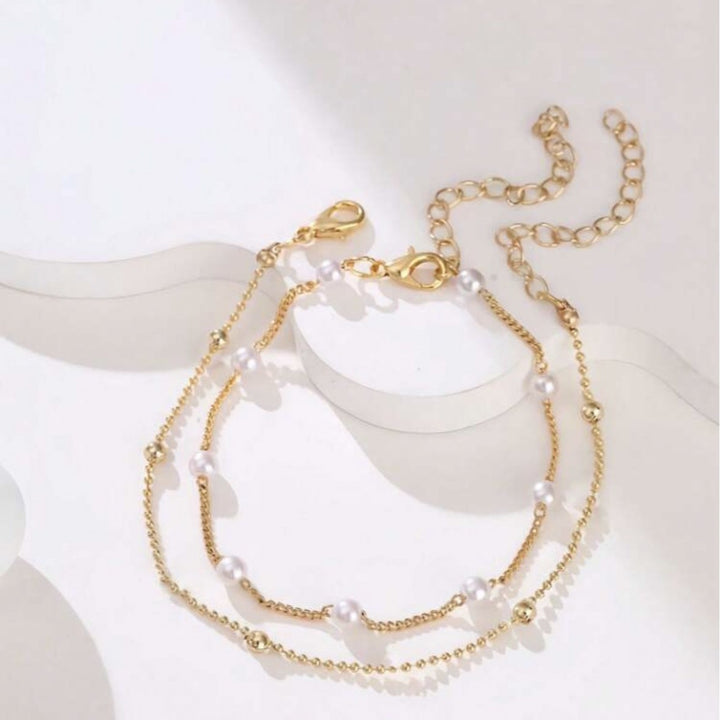 Verstellbares Perlen-Charm-Armband Karnz