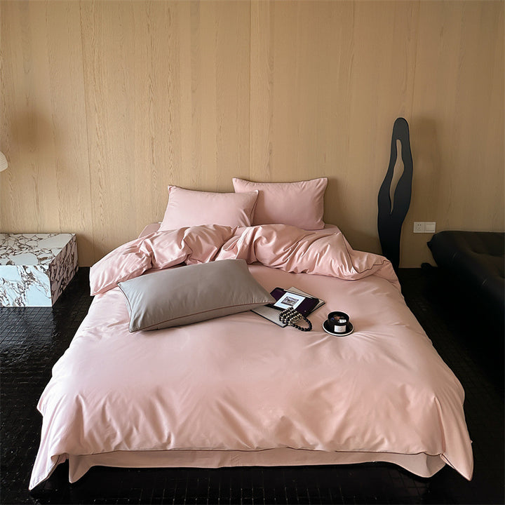 Satin-Bettwäsche-Garnitur mit atmungsaktivem Baumwollmix und Soft-Touch-Finish