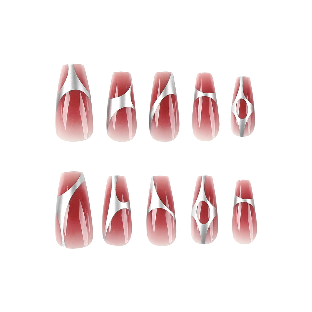 Künstliche Nagelverlängerungen mit Hochglanz-Finish und Modernem Design Karnz