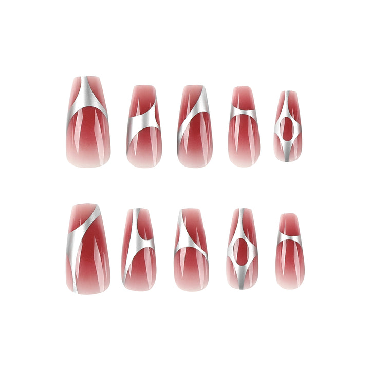Künstliche Nagelverlängerungen mit Hochglanz-Finish und Modernem Design Karnz