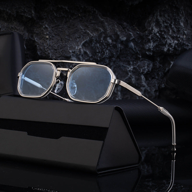 Damen modische Sonnenbrille im auffälligen, asymmetrischen Design Karnz