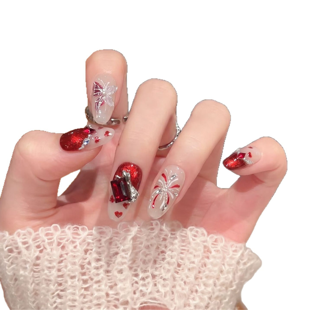 Dekoratives thematisches Press-On Nagelset Karnz