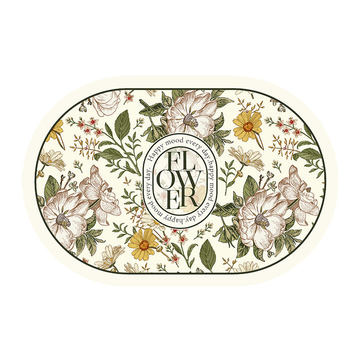 Blumenmuster Dekorativer Bodenmatte