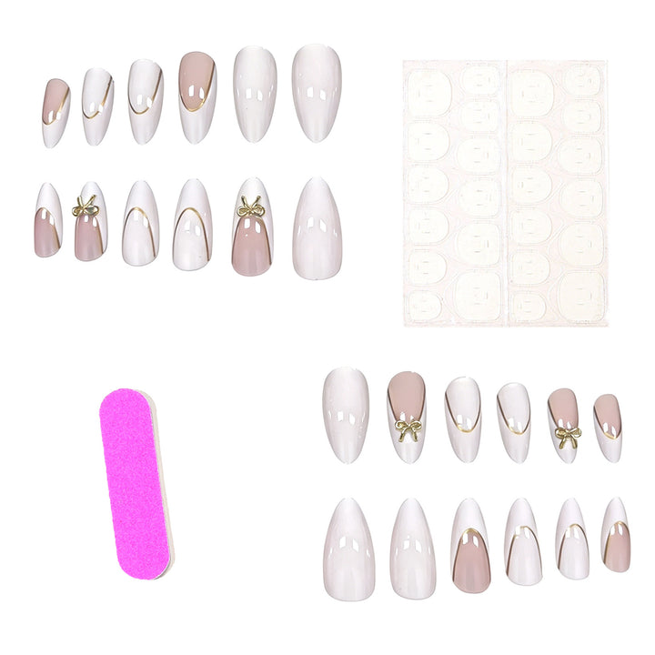 Elegante Stiletto-Nagelkunstverlängerungen mit dekorativem Bogen Karnz