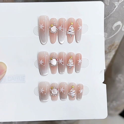 Festliches Press-On-Nagelset Karnz