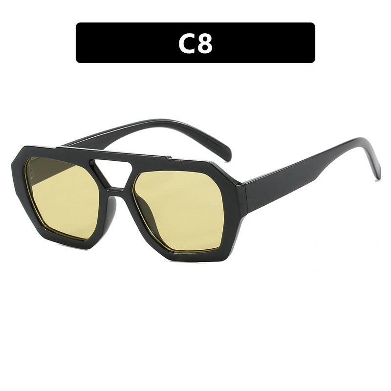 Damen geometrische Sonnenbrille aus robustem Kunststoff mit polarisierten Gläsern Karnz