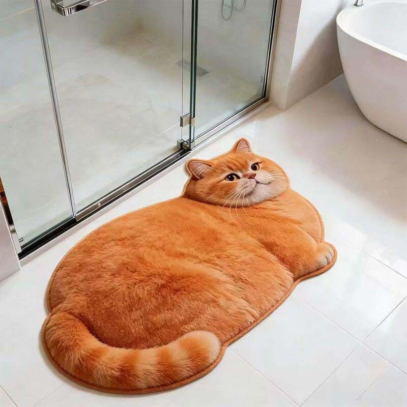 Katzenförmige Badmatte