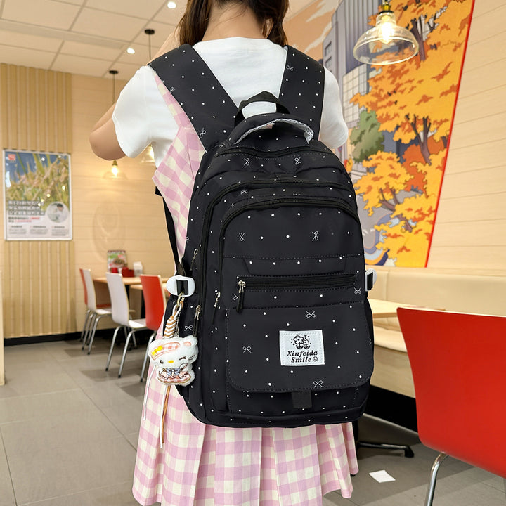 Multi-Taschen Gemusterter Rucksack Karnz