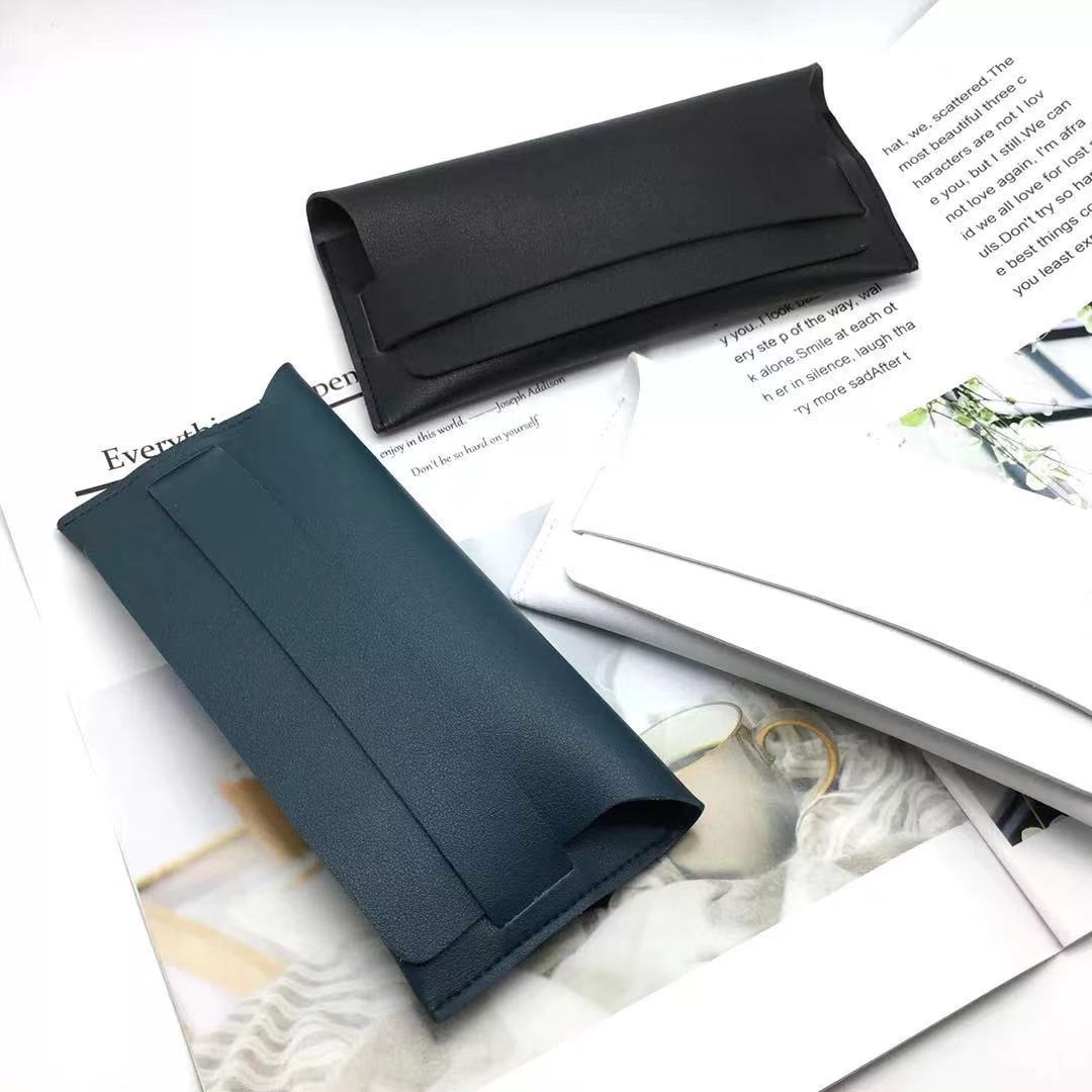 Faltbare synthetische Leder Sonnenbrille Etui Karnz