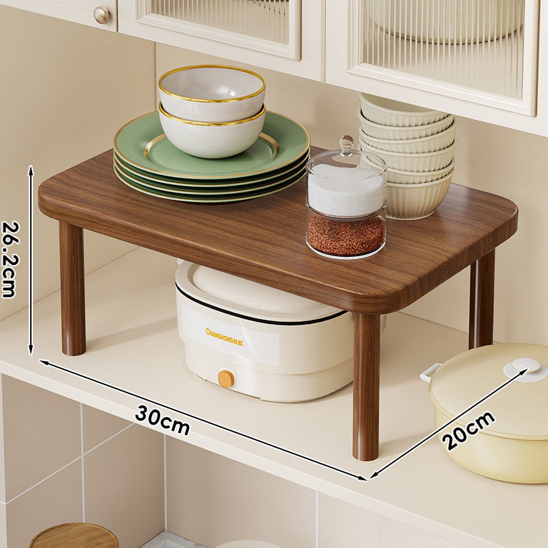 Bamboo-Style Arbeitsplattenlagersteigerregal mit erhöhten Beinen und unterregal Freiraum