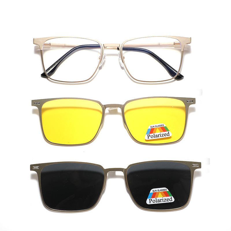 Damen modische Sonnenbrille mit wechselbaren polarisierenden Gläsern Karnz