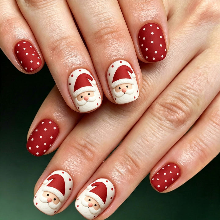 Festliche Santa-Themen-Nagelkunst Karnz