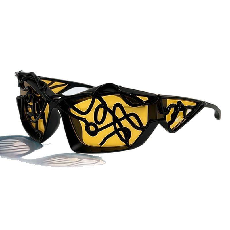 Damen Sportliche Sonnenbrille mit futuristischem Design Karnz