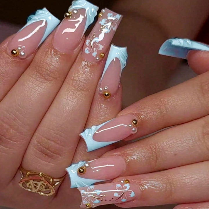 Dekoratives Press-On Nagelkunst-Set