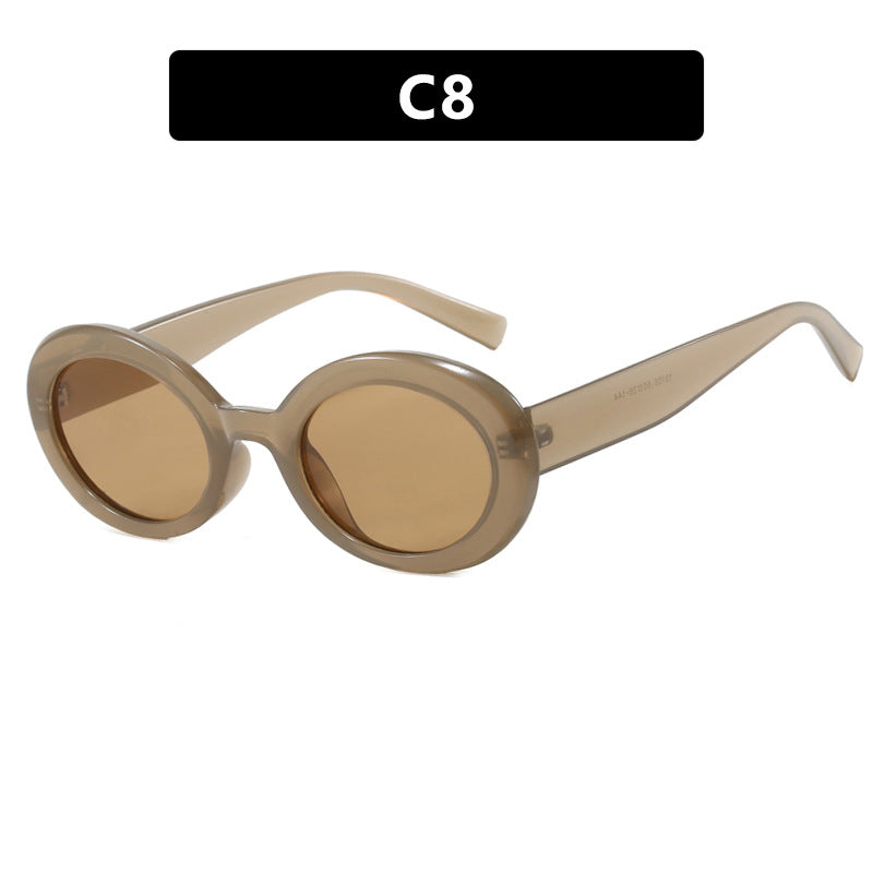 Damen runde Sonnenbrille mit elegantem Kunststoffrahmen und UV-Schutz Karnz