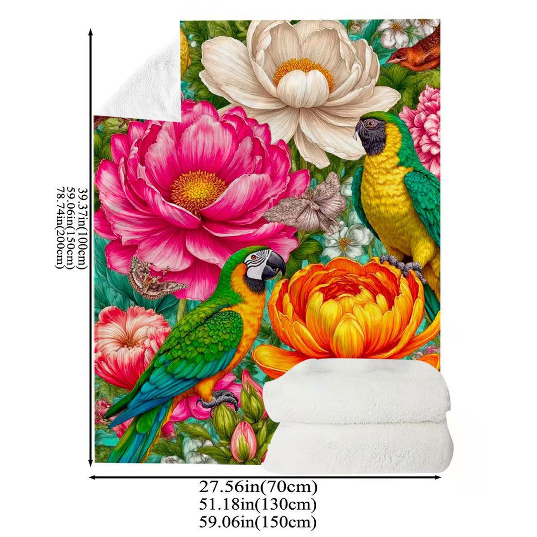 Blumenmuster Fleece-Decke