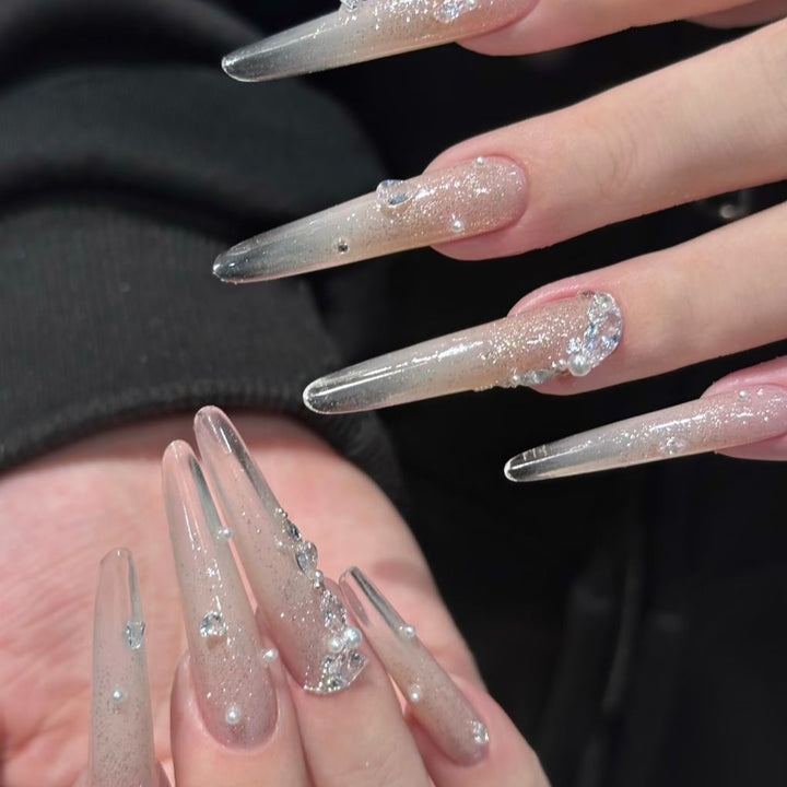 Dekorative Glitzer-Stiletto Drucknägel