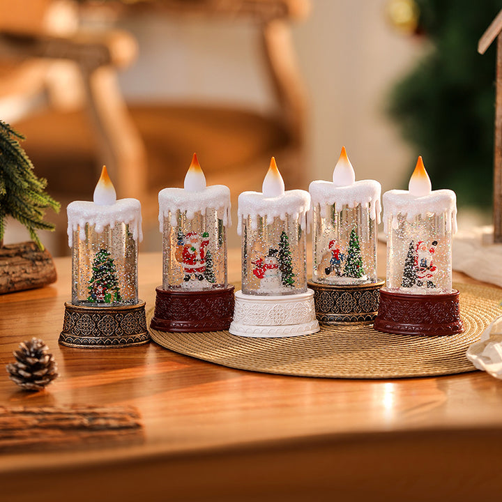Weihnachtslichte Laterne mit beweglichem Santa-Motiv Karnz