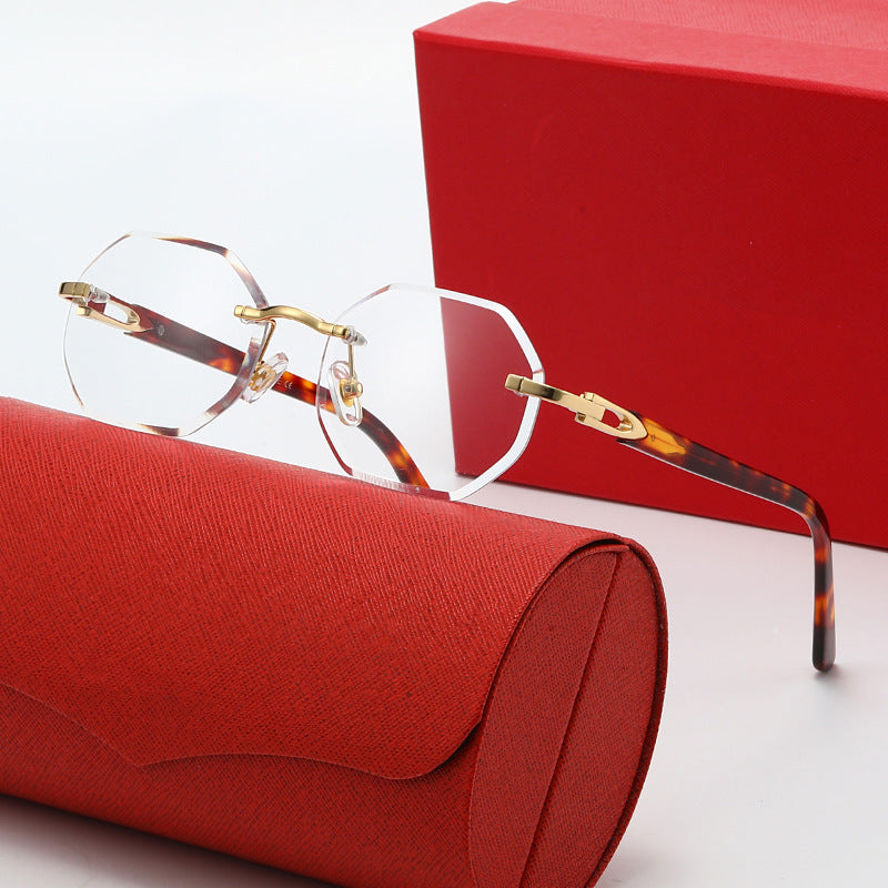 Damen elegante Korrektionsbrille mit modernem achteckigem Rahmen Karnz