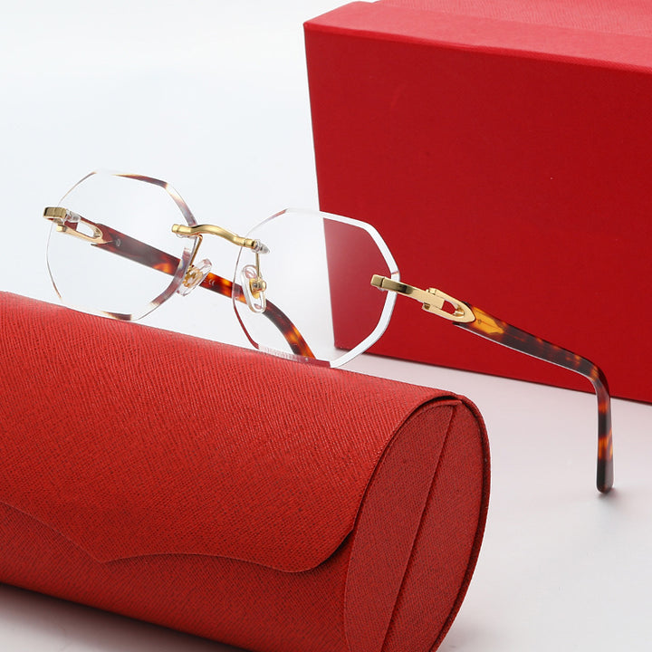 Damen elegante Korrektionsbrille mit modernem achteckigem Rahmen Karnz