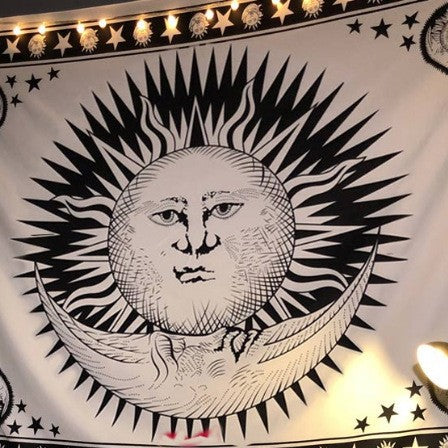 Eulen-inspiriertes künstlerisches Wandteppich