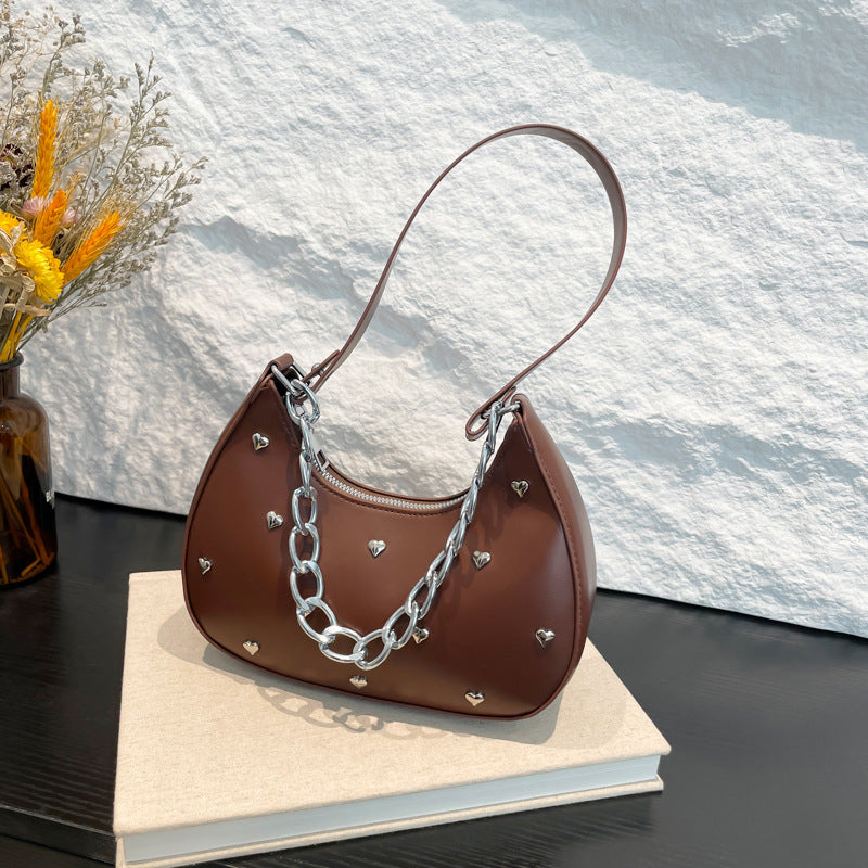 Chic Herz-Verzierte Schultertasche Karnz