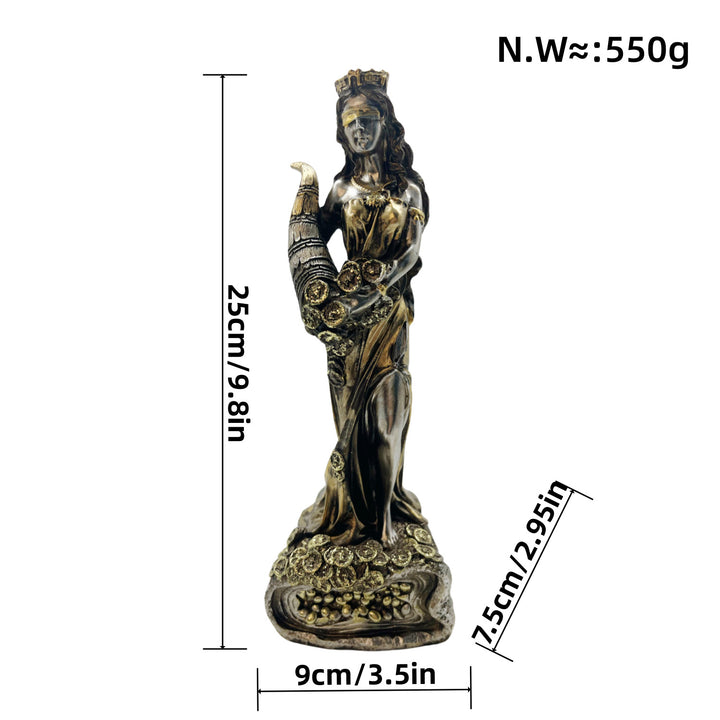 Elegante Statue der Justitia in kunstvollen Details Karnz