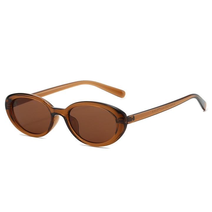 Retro-inspirierte Cat-Eye-Sonnenbrille mit transparenten Fassungen Karnz