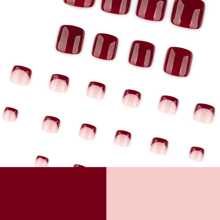 Kunstvolle Fußnagelgestaltung mit elegantem Farbverlauf Karnz