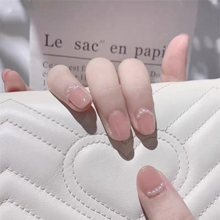 Elegante Französische Spitze Press-On Nagelkunst