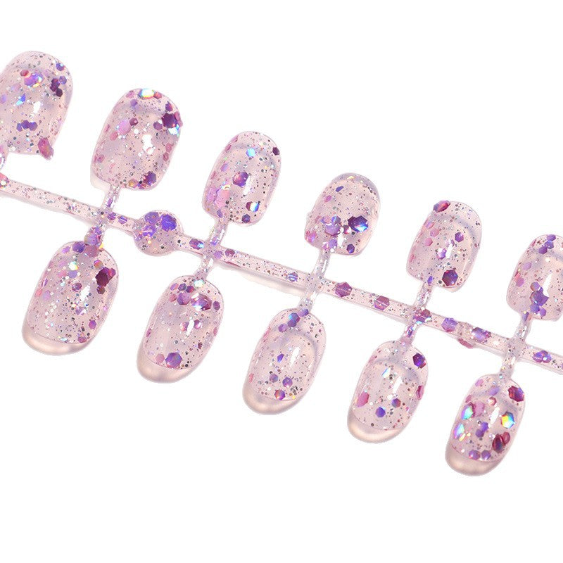 Glitzer-infused Press-On Nagelspitzen Karnz