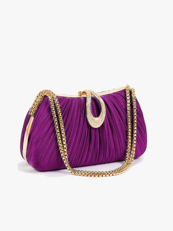 Luxuriöse plissierte Abend-Clutch