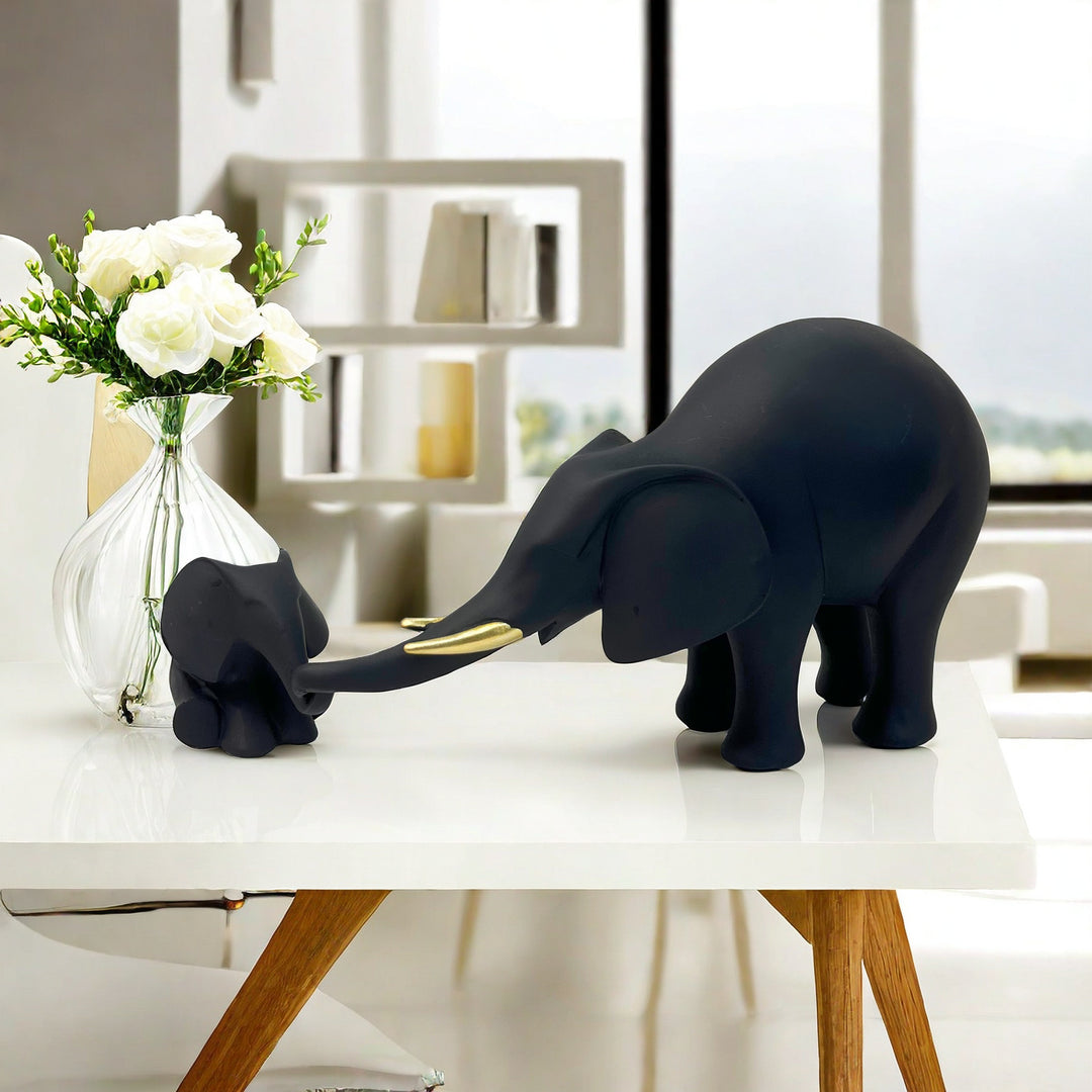 Dekorative Elefantenfamilie Skulptur Karnz
