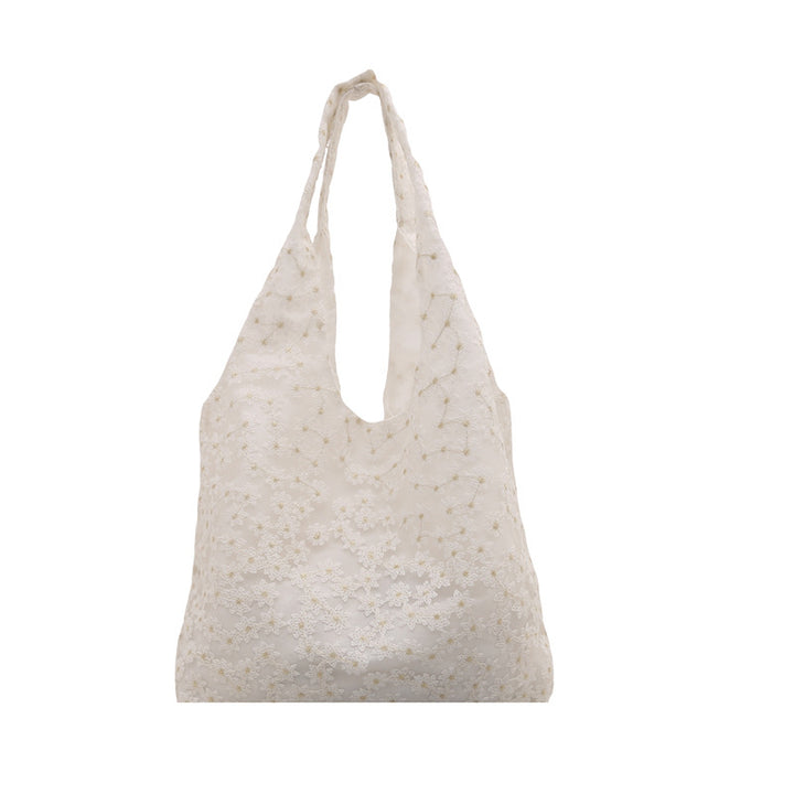 Elegante floral bestickte Einkaufstasche Karnz