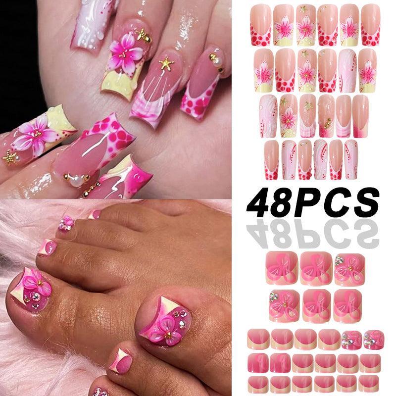 Elegante französische Stil Press-On Nail Tips Karnz
