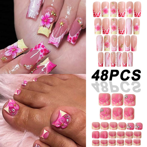 Elegante französische Stil Press-On Nail Tips Karnz
