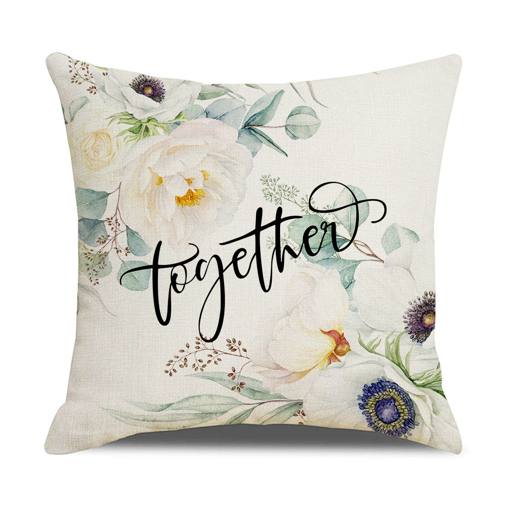 Damen Elegante Kissenhülle mit floralen Motiven Karnz