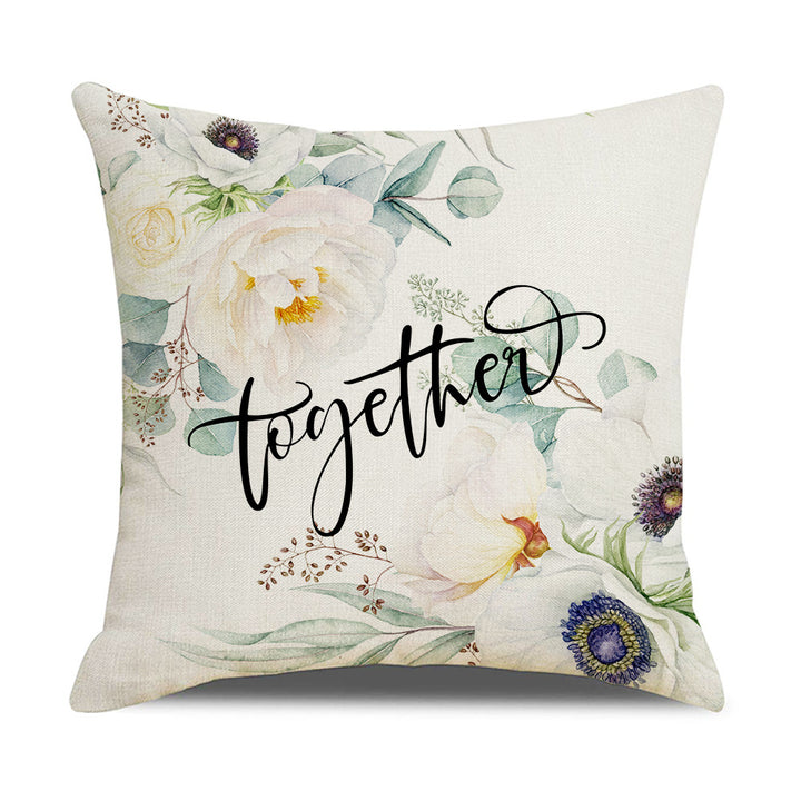 Damen Elegante Kissenhülle mit floralen Motiven Karnz