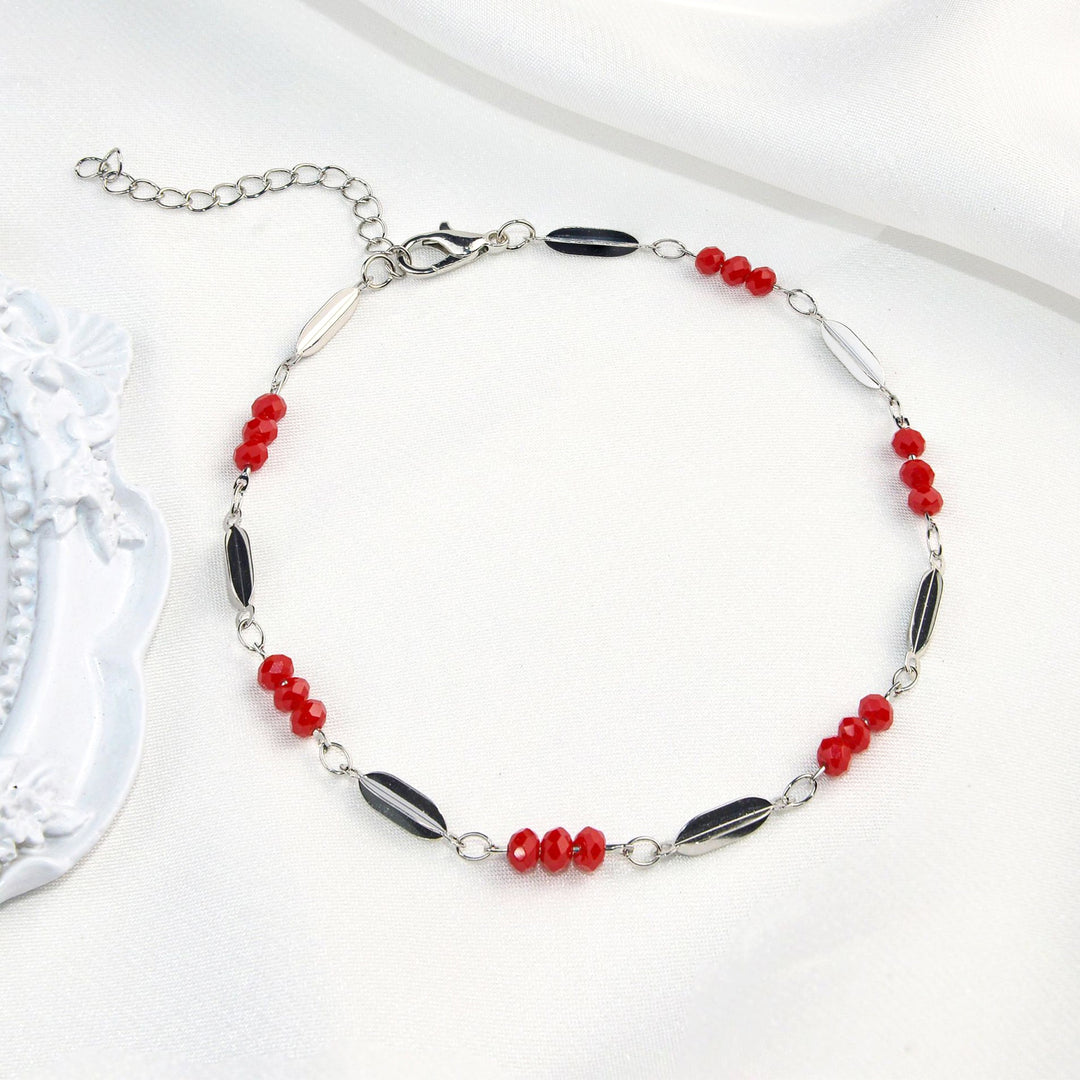 Elegante Perlen- Fußkette Karnz