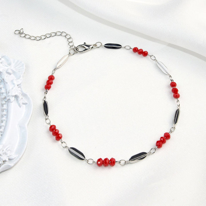 Elegante Perlen- Fußkette Karnz