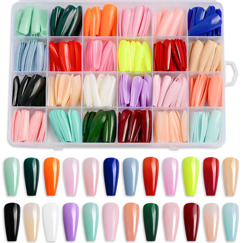 Elegante Langstil falsche Nagelspitzen Karnz