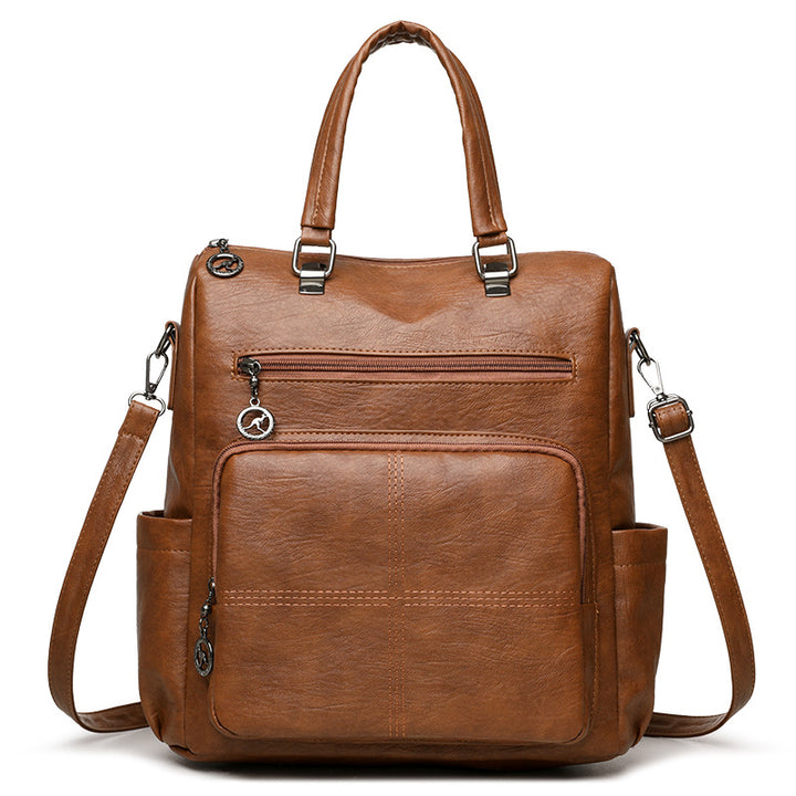 Stilvoller Multi-Funktions-Leder-Rucksack Karnz