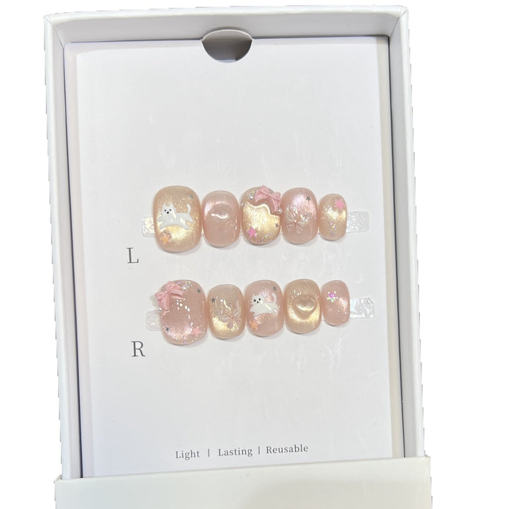 Dekoratives Press-On Nagelkunst Set Karnz