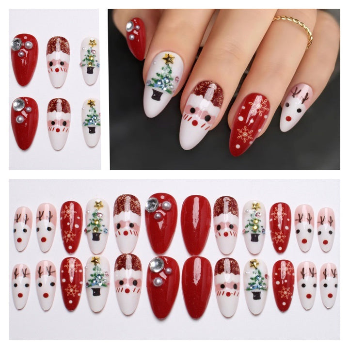 Kreative Kunstnägel mit Weihnachtsmotiv Karnz
