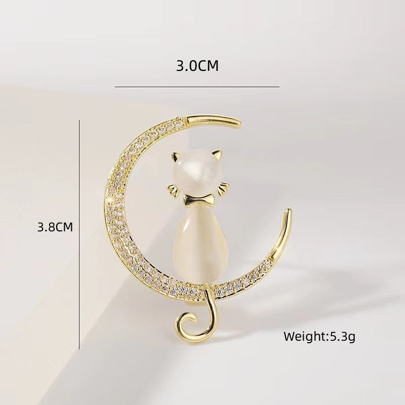 Elegante Katzenbrosche Karnz
