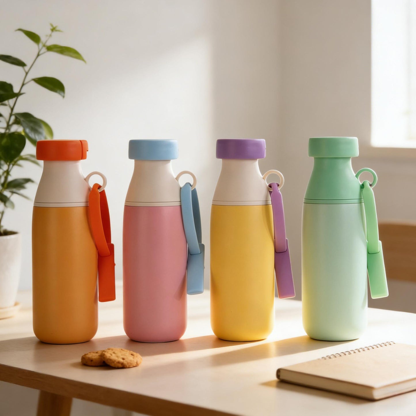 Damen Isolierte Sporttrinkflasche mit praktischem Trageband Karnz