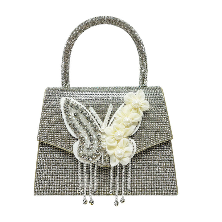 Dekorative Schmetterling Strass Clutch