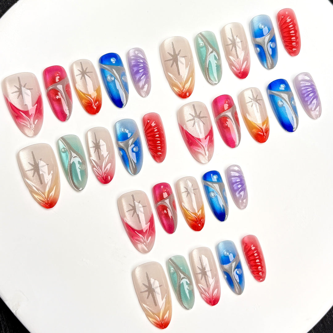 Künstlerisches Press-On Nageldesign